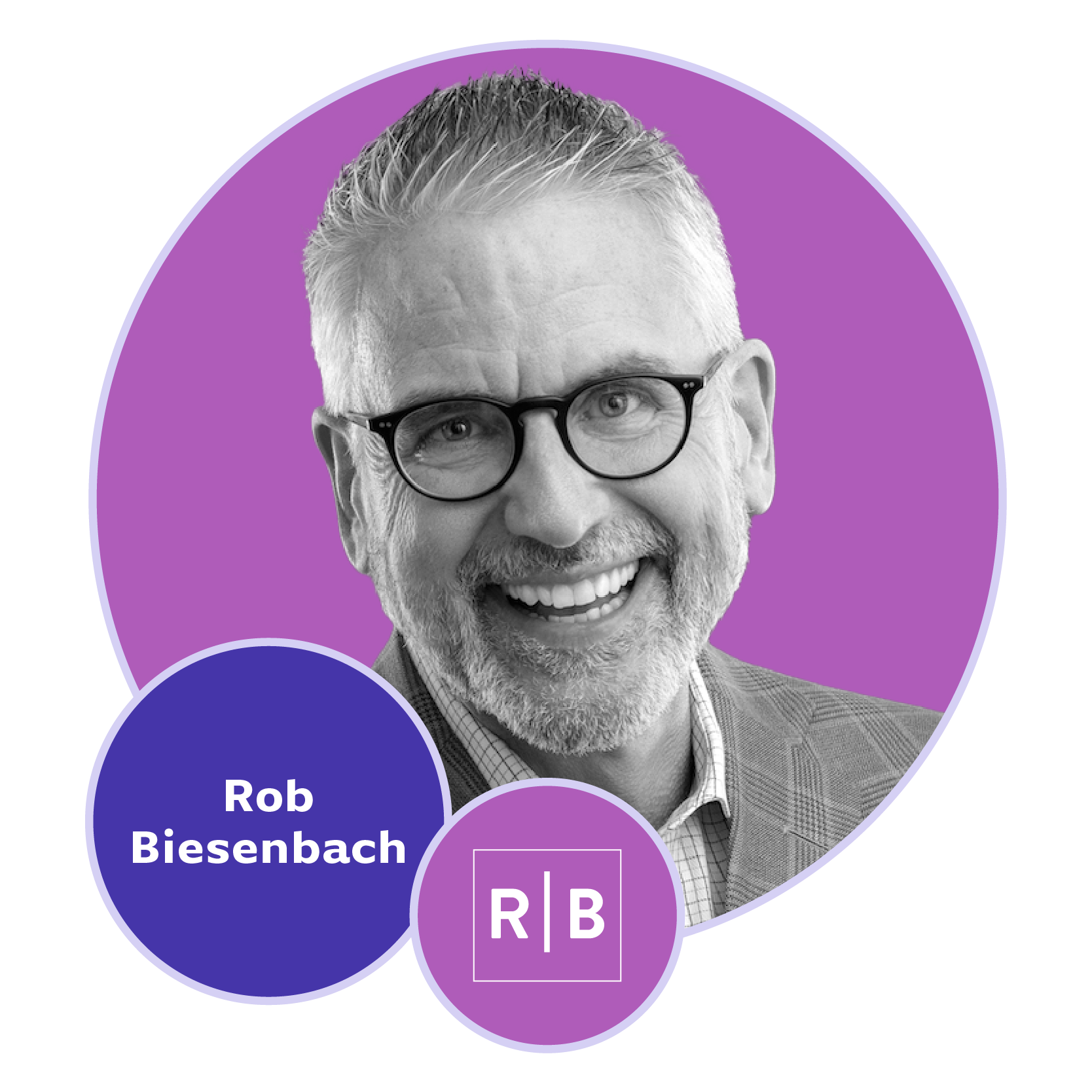 speaker graphic with logo rob biesenbach